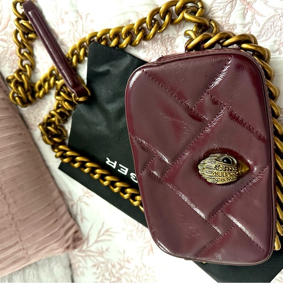 Kurt Geiger London Kensington Small Chain Camera Bag Wine - Picture 6 of 11